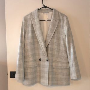 Plaid check blazer